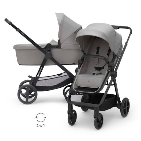 Poussette NEWLY 3 en 1 avec Siège 2 en 1 Transformable, MINK PRO i-Size, Pliage Facile et Roues Increvables Beige+Gris+Noir 8 - vertbaudet enfant 