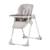 Chaise Haute Pliable YUMMY avec Dossier Réglable 3 Positions, Hauteur Réglable et Harnais 5 Points Gris+Multicolore+Rose 1 - vertbaudet enfant 