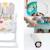 Chaise Haute Pliable YUMMY avec Dossier Réglable 3 Positions, Hauteur Réglable et Harnais 5 Points Gris+Multicolore+Rose 10 - vertbaudet enfant 