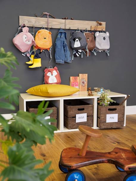 Sac à dos tiny crèche About friends LÄSSIG lion jaune+raton laveur gris 7 - vertbaudet enfant 