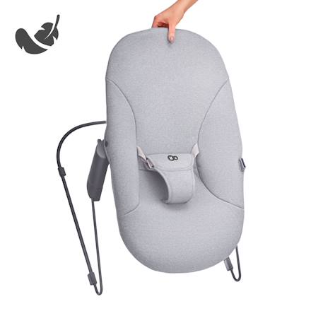 Transat bebe confortable avec arche de jeu amovible Gris 3 - vertbaudet enfant 