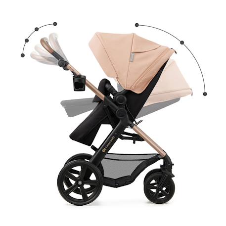 Poussette MOOV 2 3 en 1 avec Siège 2 en 1 Transformable, MINK PRO i-Size, Travel System et Roues Increvables Beige+Gris+Noir 5 - vertbaudet enfant 
