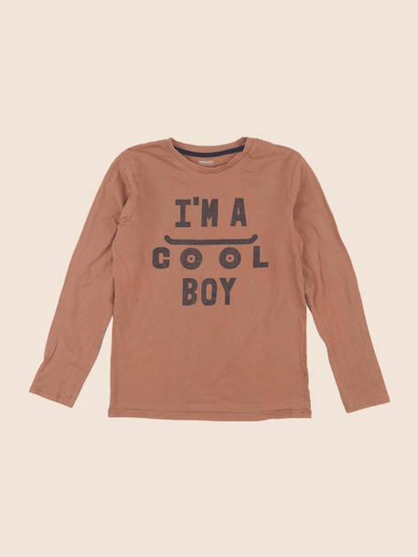 Tee-shirt - 12 ans Marron 1 - vertbaudet enfant 