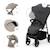 Poussette TRIG 3 Pliable d’Une Main jusqu’à 25 kg avec Dossier Allongé, Grandes Roues et Capote Imperméable Beige+Gris+Marron+Noir 11 - vertbaudet enfant 