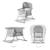 Lit Bébé LOVI 3 en 1 avec Fonction Berceau, Lit de Voyage, Moustiquaire Intégrée et Pliage Compact Beige+Grey 8 - vertbaudet enfant 