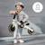 Tricycle Kinderkraft 4TRIKE Pliant 3 en 1 avec Draisienne, Tricycle à Pédales, Selle Réglable et Cadre Aluminium Grey+Honey 3 - vertbaudet enfant 