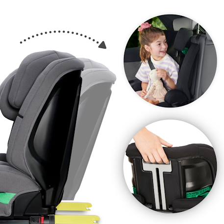 Siège Auto SAFETY FIX 2 i-Size 76-150 cm avec ISOFIX, TOP TETHER, H-GUARD, SIDE PROTECT et EASY GROW Gris+Noir 5 - vertbaudet enfant 