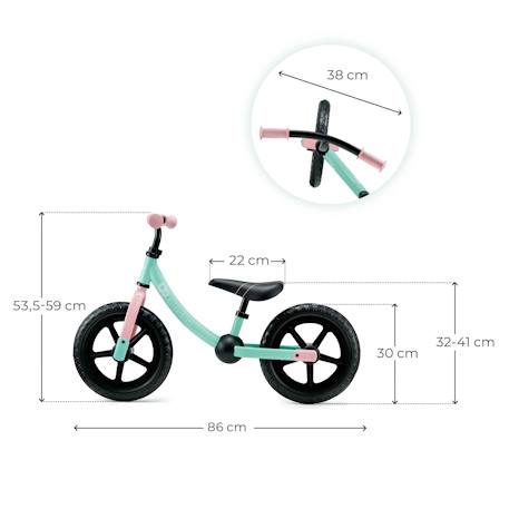Draisienne 2WAY NEXT avec Selle et Guidon Réglables, Roues EVA Sans Gonflage, Cadre Léger 3 kg et EN 71-1 Bleu+Menthe+Noir+Rose+Vert 12 - vertbaudet enfant 
