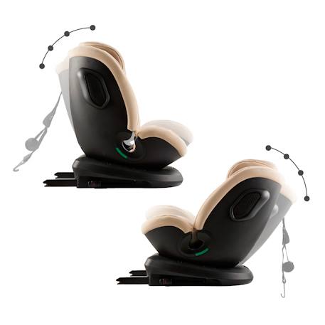 Siège Auto XPEDITION 3 i-Size 40-150 cm avec Rotation 360° EASY SPIN, H-GUARD+, SPS+, EASY GROW et EPP Beige+Gris+Noir+Vert 4 - vertbaudet enfant 
