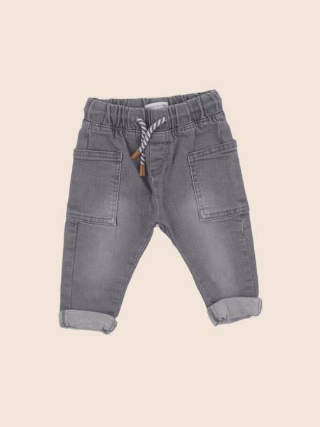Jean - 6 mois Gris 1 - vertbaudet enfant 