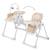 Chaise Haute Bébé TUMMIE 2 en 1 avec Fonction Transat, Réglage 7 Hauteurs, Double Plateau et Pliage Compact Beige+Gris+Vert 3 - vertbaudet enfant 