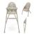 Chaise haute bébé DINNLY pliable évolutive 2 en 1 harnais 5 points plateau assise confortable Beige+Grey 1 - vertbaudet enfant 