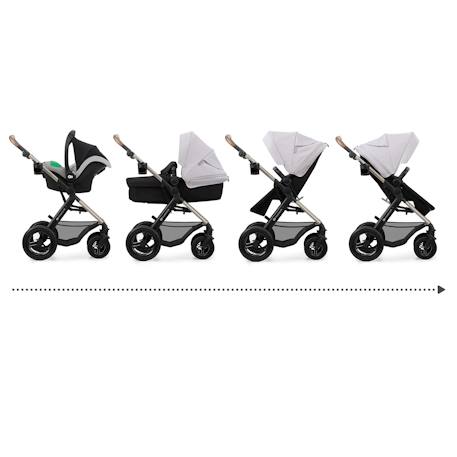 Poussette 3 en 1 Kinderkraft MOOV 2 AIR avec Siège 2 en 1 Transformable, Roues Gonflables et MINK PRO i-Size Inclus Beige+Gris+Gris anthracite+Noir 14 - vertbaudet enfant 