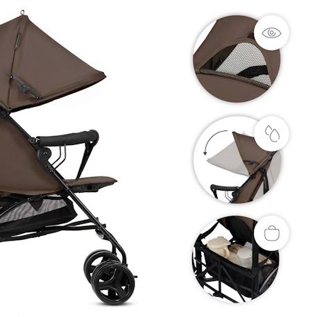 Poussette Parapluie TIK Légère 6,5 kg avec Position Allongée, Roues EVA Amorties et Pliage Compact Beige+Green+Grey+Marron 22 - vertbaudet enfant 