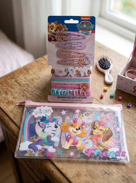 Kit accessoires cheveux pat' patrouille avec trousse licorne - Skye et Everest 3 - 8 ans Rose et bleu 4 - vertbaudet enfant 