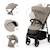 Poussette TRIG 3 Pliable d’Une Main jusqu’à 25 kg avec Dossier Allongé, Grandes Roues et Capote Imperméable Beige+Gris+Marron+Noir 5 - vertbaudet enfant 