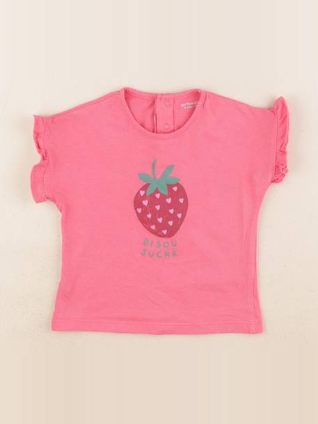 Tee-shirt - 12 mois Rose 1 - vertbaudet enfant 