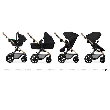 Poussette MOOV 2 3 en 1 avec Siège 2 en 1 Transformable, MINK PRO i-Size, Travel System et Roues Increvables Beige+Gris+Noir 14 - vertbaudet enfant 