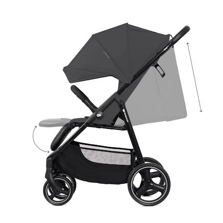 Poussette TRIG 3 Pliable d’Une Main jusqu’à 25 kg avec Dossier Allongé, Grandes Roues et Capote Imperméable Beige+Gris+Marron+Noir 10 - vertbaudet enfant 