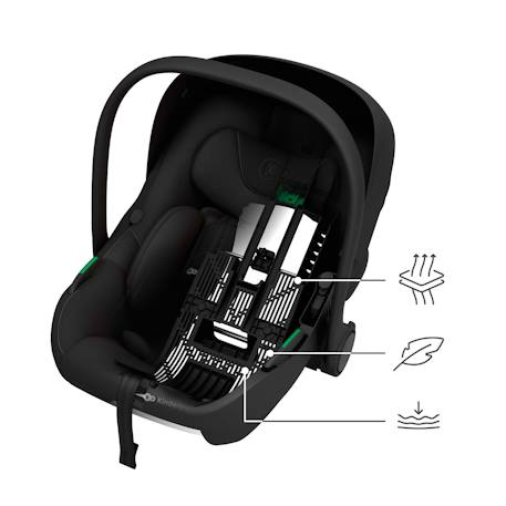 Système Modulaire Siège Auto ENDURA SAFE 3 en 1 avec Base Pivotante ISOFIX, i-Size 40-150 cm et Rotation 360° Beige+Gris+Noir 17 - vertbaudet enfant 