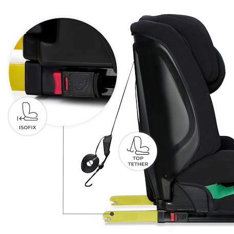 Siège Auto SAFETY FIX 2 i-Size 76-150 cm avec ISOFIX, TOP TETHER, H-GUARD, SIDE PROTECT et EASY GROW Gris+Noir 10 - vertbaudet enfant 