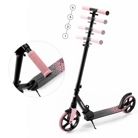 Trottinette Pliable Kinderkraft FREELY avec Guidon Réglable, Roues PU 20 cm, Roulements ABEC-7 et Suspension Avant Beige+Noir+Rose 17 - vertbaudet enfant 