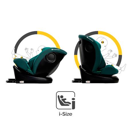 Siège Auto I-GROW i-Size Pivotant 360° avec ISOFIX, RWF jusqu’à 4 ans et Appui-tête 12 Positions Réglable Gris+Noir+Vert 17 - vertbaudet enfant 