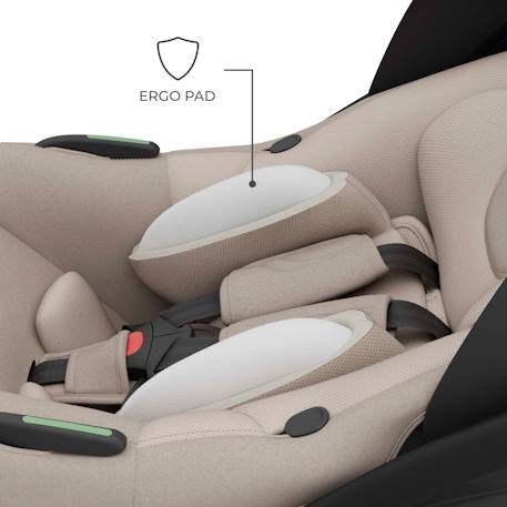 Système Modulaire Siège Auto ENDURA SAFE 3 en 1 avec Base Pivotante ISOFIX, i-Size 40-150 cm et Rotation 360° Beige+Gris+Noir 5 - vertbaudet enfant 