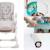 Chaise Haute Pliable YUMMY avec Dossier Réglable 3 Positions, Hauteur Réglable et Harnais 5 Points Gris+Multicolore+Rose 4 - vertbaudet enfant 