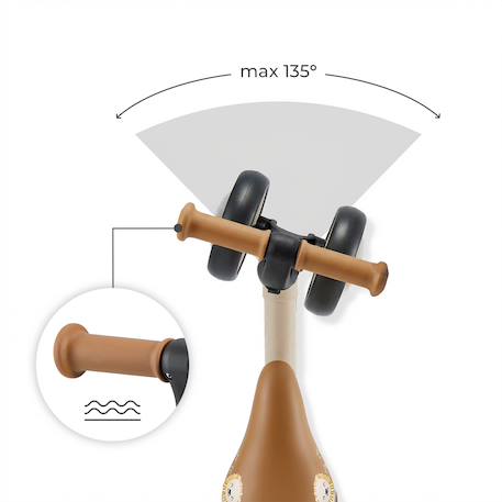 Draisienne Kinderkraft CUTIE FLASH à 4 Roues avec Lumières RGB, Selle Réglable, Roulements ABEC-7 et Cadre Acier Beige+Bleu+Rose+Vert 5 - vertbaudet enfant 