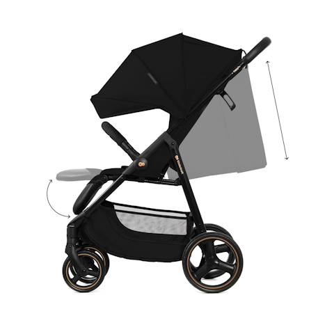 Poussette TRIG 3 Pliable d’Une Main jusqu’à 25 kg avec Dossier Allongé, Grandes Roues et Capote Imperméable Beige+Gris+Marron+Noir 22 - vertbaudet enfant 