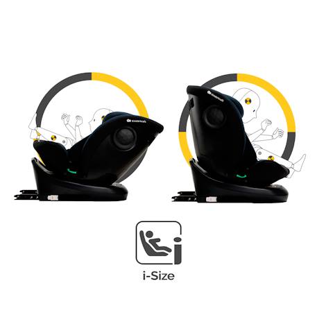 Siège Auto I-GROW i-Size Pivotant 360° avec ISOFIX, RWF jusqu’à 4 ans et Appui-tête 12 Positions Réglable Gris+Noir+Vert 11 - vertbaudet enfant 
