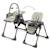 Chaise Haute Bébé TUMMIE 2 en 1 avec Fonction Transat, Réglage 7 Hauteurs, Double Plateau et Pliage Compact Beige+Gris+Vert 10 - vertbaudet enfant 