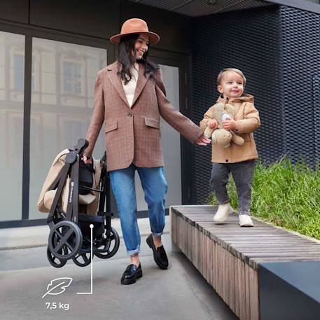 Poussette NEWLY 4 en 1 avec Siège 2 en 1 Transformable, MINK PRO i-Size, Travel System et Pliage Facile Beige+Gris+Noir 15 - vertbaudet enfant 