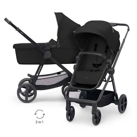 Poussette NEWLY 3 en 1 avec Siège 2 en 1 Transformable, MINK PRO i-Size, Pliage Facile et Roues Increvables Beige+Gris+Noir 14 - vertbaudet enfant 