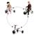 Tricycle Kinderkraft 4TRIKE Pliant 3 en 1 avec Draisienne, Tricycle à Pédales, Selle Réglable et Cadre Aluminium Grey+Honey 4 - vertbaudet enfant 
