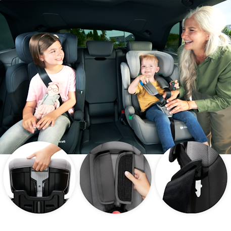 Siège Auto COMFORT UP 9-36 kg avec appui-tête réglable, protections latérales et harnais 5 points ECE R44/04 Green+Grey+Pink 9 - vertbaudet enfant 