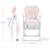 Chaise Haute Pliable YUMMY avec Dossier Réglable 3 Positions, Hauteur Réglable et Harnais 5 Points Gris+Multicolore+Rose 18 - vertbaudet enfant 