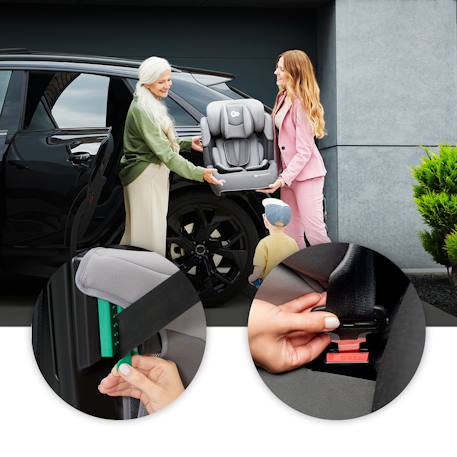 Siège Auto COMFORT UP 9-36 kg avec appui-tête réglable, protections latérales et harnais 5 points ECE R44/04 Green+Grey+Pink 5 - vertbaudet enfant 