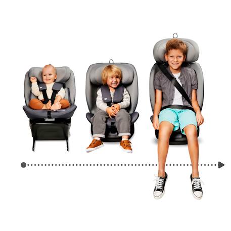Siège Auto I-GROW i-Size Pivotant 360° avec ISOFIX, RWF jusqu’à 4 ans et Appui-tête 12 Positions Réglable Gris+Noir+Vert 8 - vertbaudet enfant 