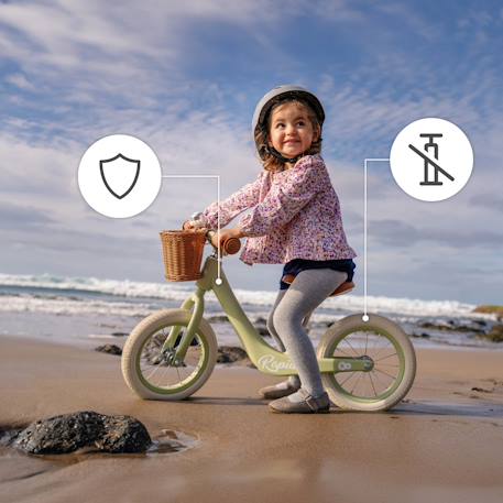 Draisienne Kinderkraft RAPID 2 x BIZUU avec Cadre en Magnésium Léger, Roues Increvables, Selle Réglable et Panier Beige+Bleu+Noir+Rosa+Vert 21 - vertbaudet enfant 