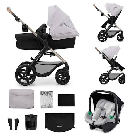 Poussette 3 en 1 Kinderkraft MOOV 2 AIR avec Siège 2 en 1 Transformable, Roues Gonflables et MINK PRO i-Size Inclus Beige+Gris+Gris anthracite+Noir 13 - vertbaudet enfant 
