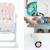 Chaise Haute Pliable YUMMY avec Dossier Réglable 3 Positions, Hauteur Réglable et Harnais 5 Points Gris+Multicolore+Rose 17 - vertbaudet enfant 