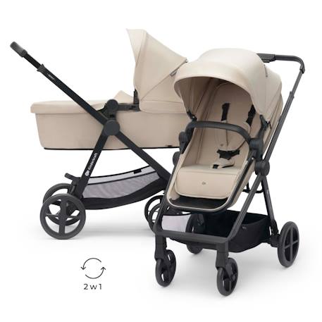 Poussette NEWLY 4 en 1 avec Siège 2 en 1 Transformable, MINK PRO i-Size, Travel System et Pliage Facile Beige+Gris+Noir 2 - vertbaudet enfant 