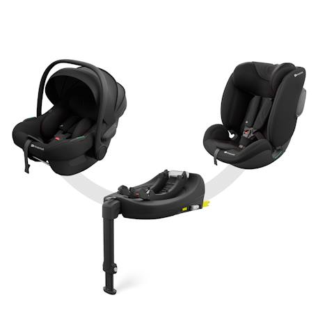 Système Modulaire Siège Auto ENDURA SAFE 3 en 1 avec Base Pivotante ISOFIX, i-Size 40-150 cm et Rotation 360° Beige+Gris+Noir 16 - vertbaudet enfant 