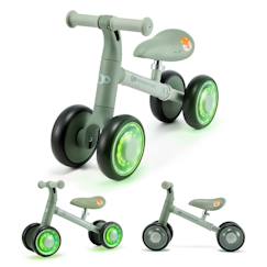 Jouet-Jeux de plein air-Draisienne Kinderkraft CUTIE FLASH à 4 Roues avec Lumières RGB, Selle Réglable, Roulements ABEC-7 et Cadre Acier