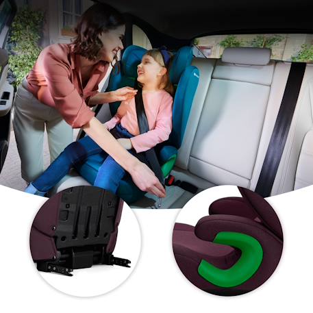 Rehausseur auto isofix groupe 2 3 siege reglable Bordeaux 4 - vertbaudet enfant 