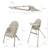 Chaise haute bébé DINNLY pliable évolutive 2 en 1 harnais 5 points plateau assise confortable Beige+Grey 6 - vertbaudet enfant 