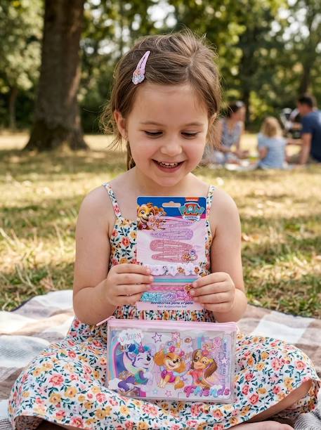 Kit accessoires cheveux pat' patrouille avec trousse licorne - Skye et Everest 3 - 8 ans Rose et bleu 2 - vertbaudet enfant 