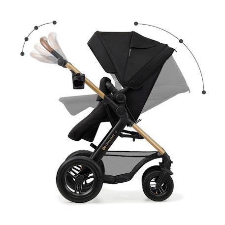 Poussette 4 en 1 Kinderkraft MOOV 2 AIR avec Siège 2 en 1 Transformable, Roues Gonflables et Travel System Beige+Gris+Noir 17 - vertbaudet enfant 